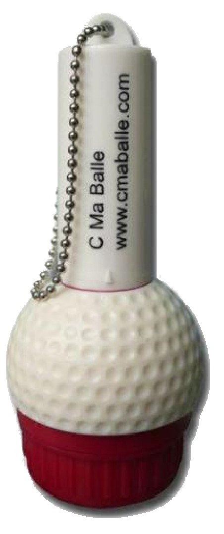 encreur rechargeable pour tampon balle de golf