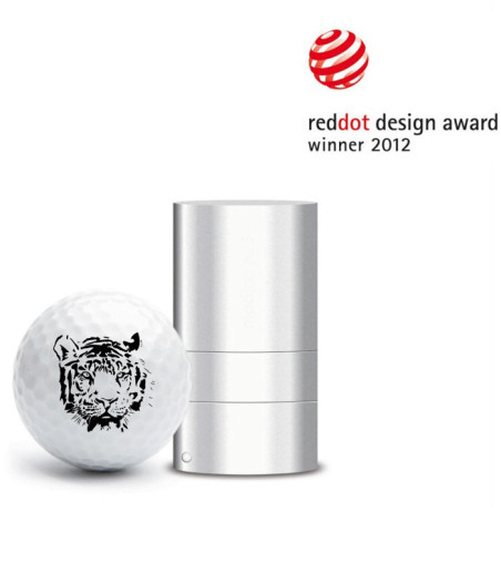 Personalisierter Golfball-Stempel CMB25 aus gebürstetem Aluminium