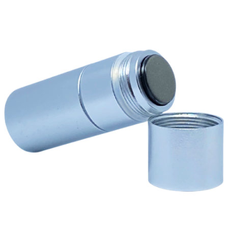 CMB Silver 12 mm stamp for personalising golf balls, 3/4 view