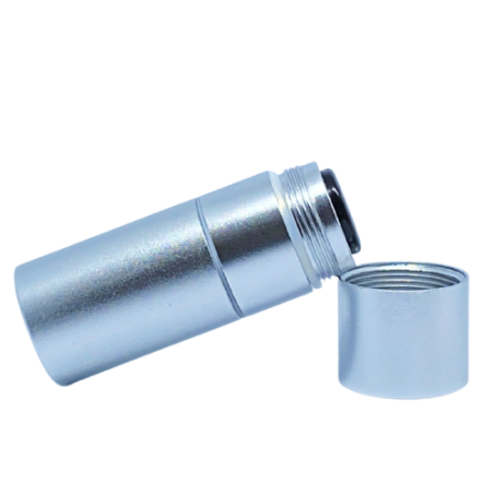 CMB Silver 12 mm stamp for personalising golf balls, side view