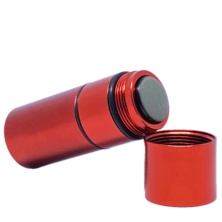 CMB Red 12 mm stamp for personalising golf balls, 3/4 view