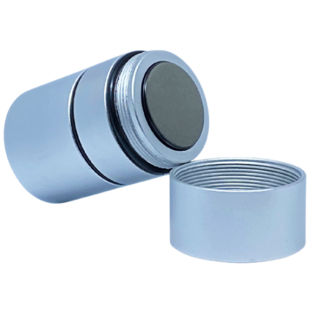 CMB Big Silver 20 mm personalised golf ball stamp, 3/4 view