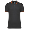 Men's short-sleeved polo shirt with contrasting piping