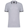 Men's short-sleeved polo shirt with contrasting piping