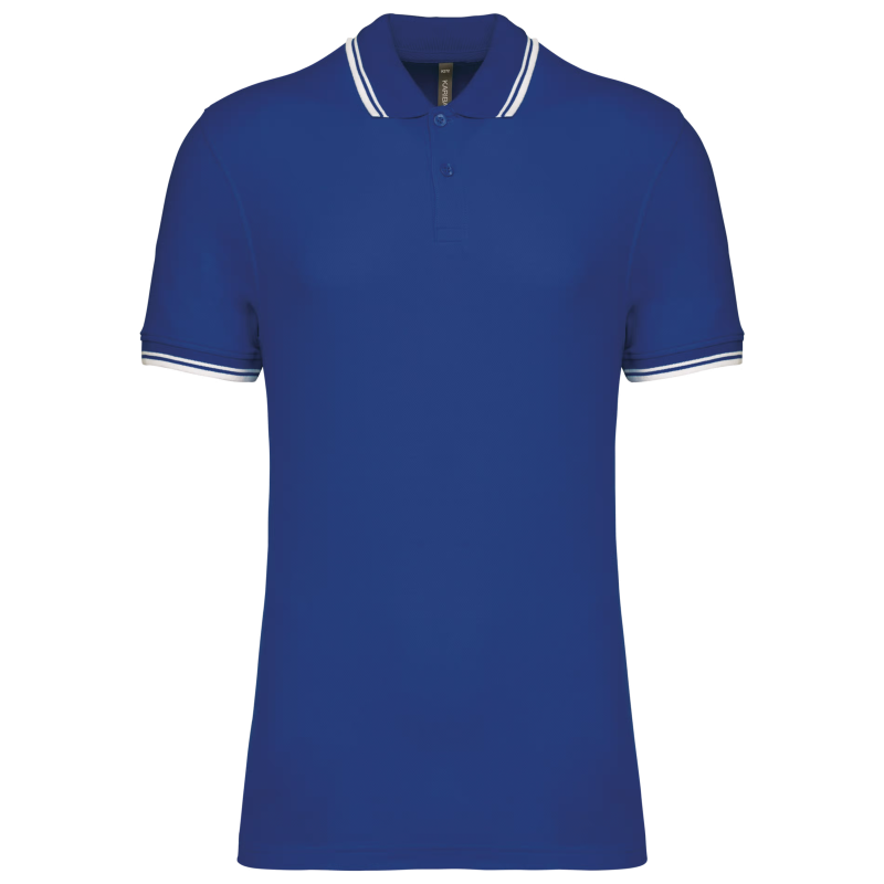 Kurzarm-Poloshirt für Herren mit kontrastierender Paspelierung