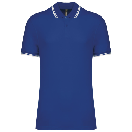 Kurzarm-Poloshirt für Herren mit kontrastierender Paspelierung
