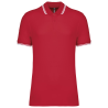 Polo homme manches courtes à liserés contrastés
