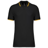 Men's short-sleeved polo shirt with contrasting piping