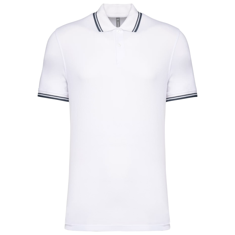 Kurzarm-Poloshirt für Herren mit kontrastierender Paspelierung